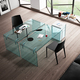 bright fiam glass desk